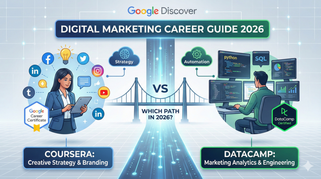 Datacamp vs Coursera Digital Marketing